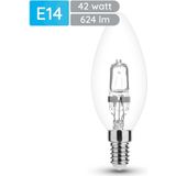 Modee E14 Halogeen Lamp Dimbaar 42W ECO - 624lm - 2700K - Warm Wit - ECO Halogeen Kaarslamp
