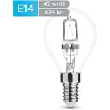 Modee E14 Halogeen Lamp Dimbaar 42W ECO - 624lm - 2700K - Warm Wit - ECO Halogeen Globe Mini P45