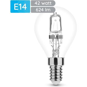 Modee E14 Halogeen Lamp Dimbaar 42W ECO - 624lm - 2700K - Warm Wit - ECO Halogeen Globe Mini P45