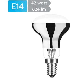 Modee E14 Halogeen Lamp Dimbaar 42W ECO - 624lm - 2700K - Warm Wit - ECO Halogeen Reflectorlamp R50