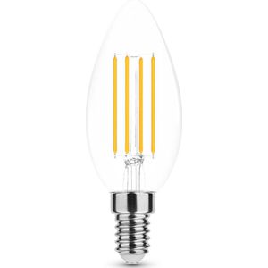 Modee E14 LED Lamp - Neutraal Wit - LED Filament Kaarslamp B35 - 4W - 470lm - Vervangt 40W Halogeen Gloeilamp