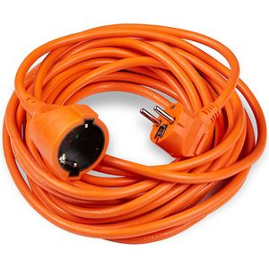 Technik Verlengsnoer 10 meter - H05VV-F - 3x1.5mm² - Geaard - Oranje