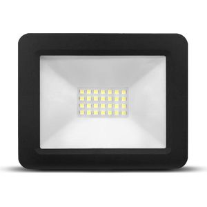 Modee LED Breedstraler 20W 4000K 1600lm Zwart IP65 | Geen fitting | Koel Wit | 20 watt | 25.000 Branduren