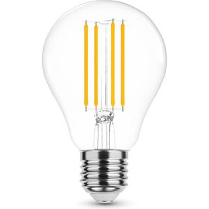 Modee E27 LED Lamp 8W - 1055lm - 2700K - Warm Wit - LED Filament Globe A60 - Vervangt 75W Halogeen Gloeilamp