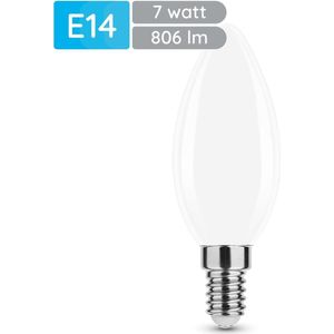Modee E14 LED Lamp - Warm Wit - 7W - 806lm - LED Filament Melkglas Kaarslamp B35 - Vervangt 50W Halogeen Gloeilamp