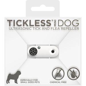 TICKLESS Teek En Vlo Afweer MINI HOND - WIT (oplaadbare versie die extra lang meegaat)