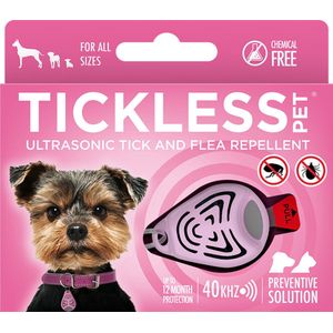 TickLess Ultraschall Zecke und Floh Charme für Hunde und Katzen rosa