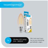 Modee - E14 LED Lamp - Warm Wit - LED Filament Amber Kaarslamp B35 - Vervangt 33W Halogeen