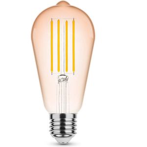 Modee Lighting - OP=OP LED Filament lamp E27 - ST64 - 4W vervangt 33W - 1800K zeer warm wit licht - Tall
