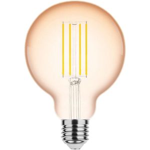 Modee - E27 LED Lamp Dimbaar - 4W - Warm Wit - LED Filament Amber Globe G95
