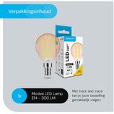 Modee - E14 LED Lamp - Dimbaar - Warm Wit - LED Filament Amber Globe Mini P45