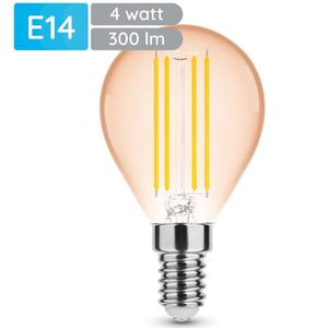 Modee - E14 LED Lamp - Dimbaar - Warm Wit - LED Filament Amber Globe Mini P45