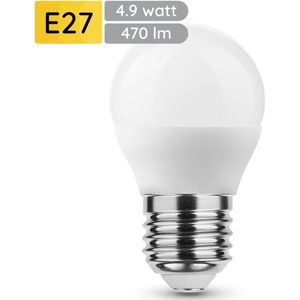 Technik - E27 LED Lamp - Daglicht Wit - 4.9W - 470lm - LED Globe Mini P45 - Vervangt 40W Halogeen Gloeilamp