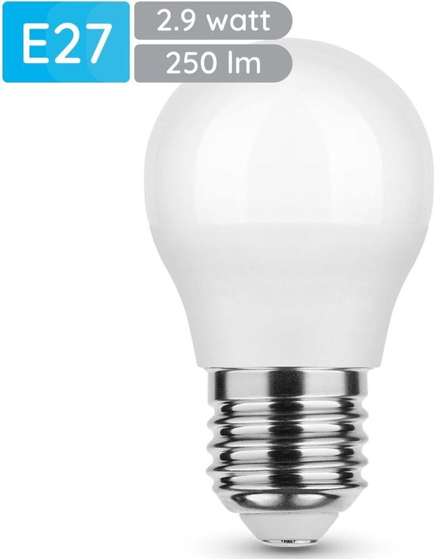 Modee - E27 LED Lamp - Warm Wit - Globe Mini P45 - 2.9W - Vervangt 25W Halogeen Gloeilamp