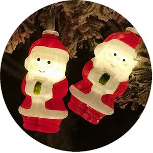 Modee Lichtsnoer Kerstmannen 1.35 Meter - Kerstverlichting voor Binnen - Inclusief 3xAA Batterijen - 10 LED Lampjes IP20 - 2700K - Warm Wit Licht - Per stuk