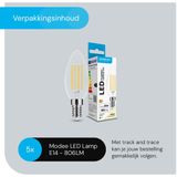 Modee - E14 LED Lamp - Neutraal Wit - LED Filament Kaarslamp B35 - 7W - 806lm - Vervangt 60W Halogeen Gloeilamp - 5 stuks