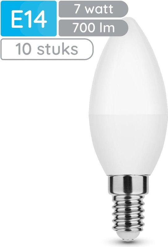 Modee - E14 LED Lamp - Daglicht Wit - 7W - 700lm - LED Kaarslamp B35 - Vervangt 54W Halogeen Gloeilamp - 10 stuks