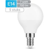 Modee E14 LED Lamp - Daglicht Wit - 7W - 700lm - LED Globe Mini P45 - Vervangt 54W Halogeen Gloeilamp - 5 stuks