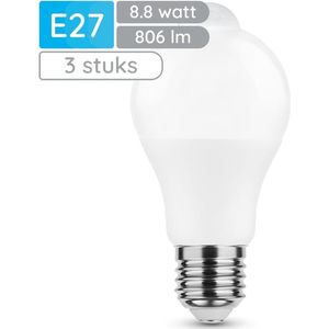 Modee - Smart E27 LED Lamp - Neutraal Wit - Globe A60 - 8.8W met Bewegingssensor - 806lm - Vervangt 60W Halogeen Gloeilamp - 3 stuks