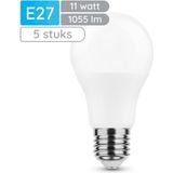 Modee - E27 LED Lamp - Daglicht Wit - 11W - 1055lm - Vervangt 75W Halogeen Gloeilamp - 5 stuks