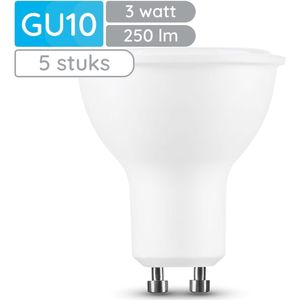 Modee GU10 LED Lamp 3W - 250lm - 4000K - Neutraal Wit - LED Spot - Vervangt 25W Halogeen Gloeilamp - 5 stuks