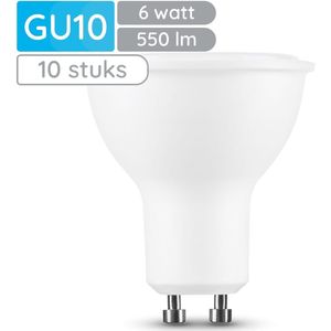 Modee GU10 LED Lamp 6W - 550lm - 2700K - Warm Wit - LED Spot - Vervangt 42W Halogeen Gloeilamp - 10 stuks