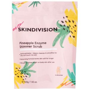 SkinDivision Pineapple Enzyme Shimmer Scrub Lichaamsscrub en -peeling 220 g
