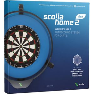 HOMCOM Electronic dartboard dartboard with door incl. 4 LED 216 games
