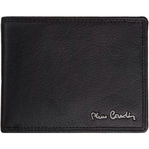 Pierre Cardin - [Raven Matte] - Luxe Leren portemonnee portefeuille voor mannen heren zwart trendy RFID - Cadeau & Geschenkidee voor hem / Vaderdag - HandbagsUniverse