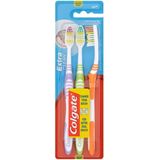 Colgate - Extra Clean - Tandenborstel - Medium - Zachte Rubber Tongreiniger
