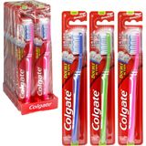 Colgate - Double Action Medium Tandenborstel - Voordeelverpakking 12 Stuks