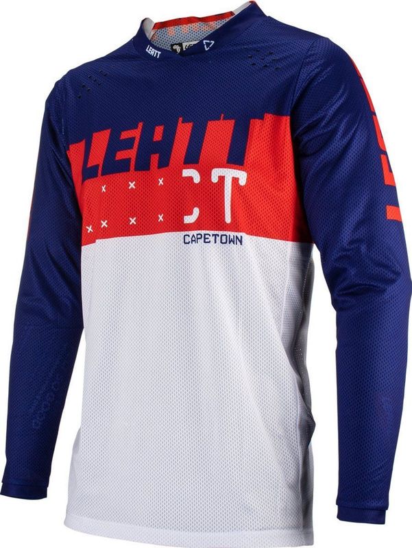 Leatt - Moto 4.5 Lite - Motocross Jersey - Royal Blue Red White - MoistureCool 3D Stretch Mesh
