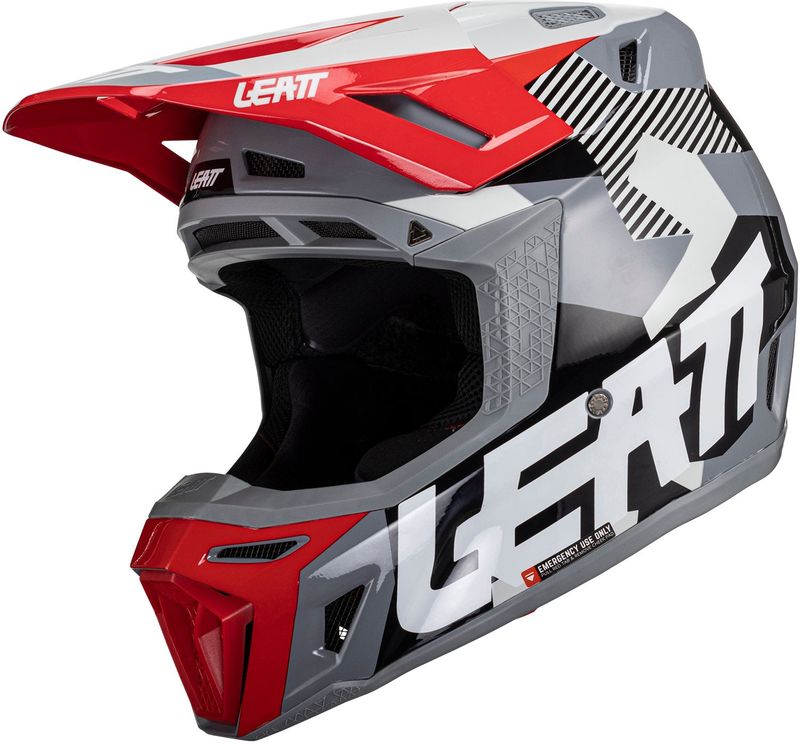 Leatt - Moto 8.5 V24 - Crosshelm met Bril - Zwart - Energie-absorberend Materiaal