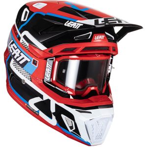 Crosshelm met Bril Leatt Kit Moto 8.5 V24 Rood