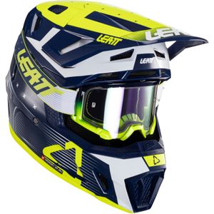 Crosshelm met Bril Leatt Kit Moto 7.5 V24 Blauw