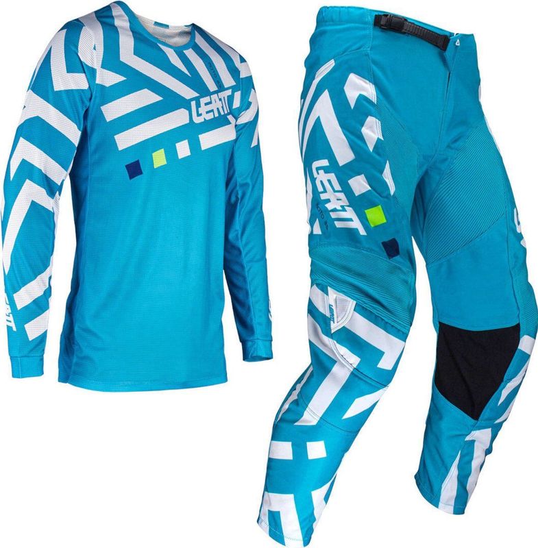 Leatt - 3.5 Ride Pattern - Motorcross Jersey en Broek Set - Zwart - Polyester