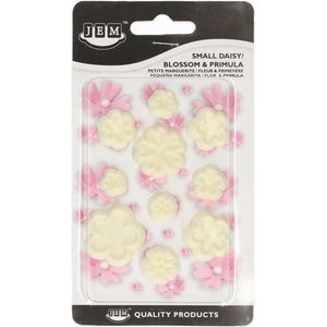 Small daisy/ blossom & primula JEM, set van 10