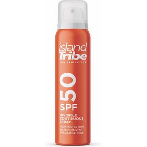Island Tribe SPF 50 Clear Gel Spray Continuous 125ml  oxybenzone free, extreem waterbestendig