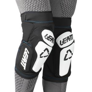 Leatt De 3DF 6.0 is een flexibele all-in-one kniebandage met schuiffunctie, die zich aan de praktijk van de mountainbike kan aanpassen. Unisex kniebeschermers voor volwassenen, wit/zwart, S/M