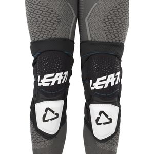 leatt 3df hybride korte kniebeschermers wit  zwart