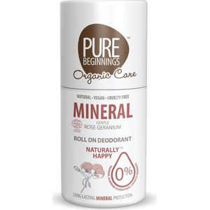 Pure Beginnings - Roll on deodorant - Mineral Rose Geranium