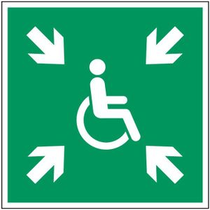 Invalide verzamelplaats pictogram