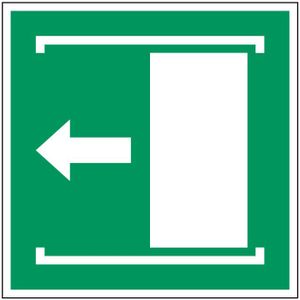 Deur naar links schuiven om te openen pictogram