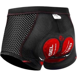 Mountainbike Onderbroek Mesh - MTB Broek - Fiets Sportonderbroek - Zwart - Onderbroek met Zeem - 5D Gel Pad Shockproof - Maat L