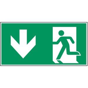 Nooduitgang naar beneden pictogram