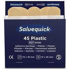 Salvequick 6036 navulling 45 plastic pleisters