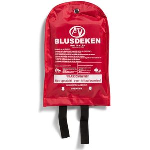 ATV Blusdeken softbag - 100 x 100 cm - Branddeken – Fire blanket - in softcover hoes met ophangoog