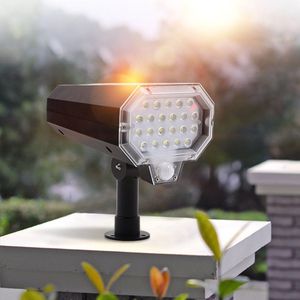 Solar wandlamp/priklamp 'Rotar' - Buitenlamp met sensor - Tuinverlichting met sensor - Schijnwerper met bewegingssensor - Beveiligingslamp op zonne-energie - Zwart