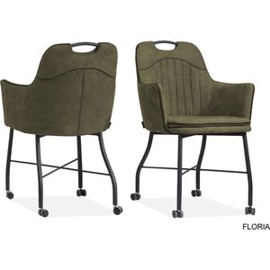 MX Sofa Eetkamer stoel Floria | kleur: Mos