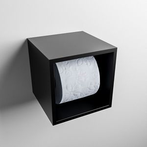 Mondiaz easy toiletrolhouder cube 160 solid surface 16x16 cm kleur urban. Geschikt voor op en inbouw.